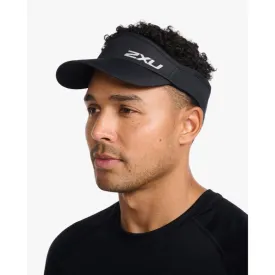 2XU Run Visor  Black/Black One Size