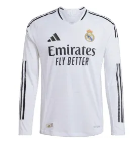 Adidas Men's Real Madrid 24/25 Home Long-Sleeve Authentic Jersey