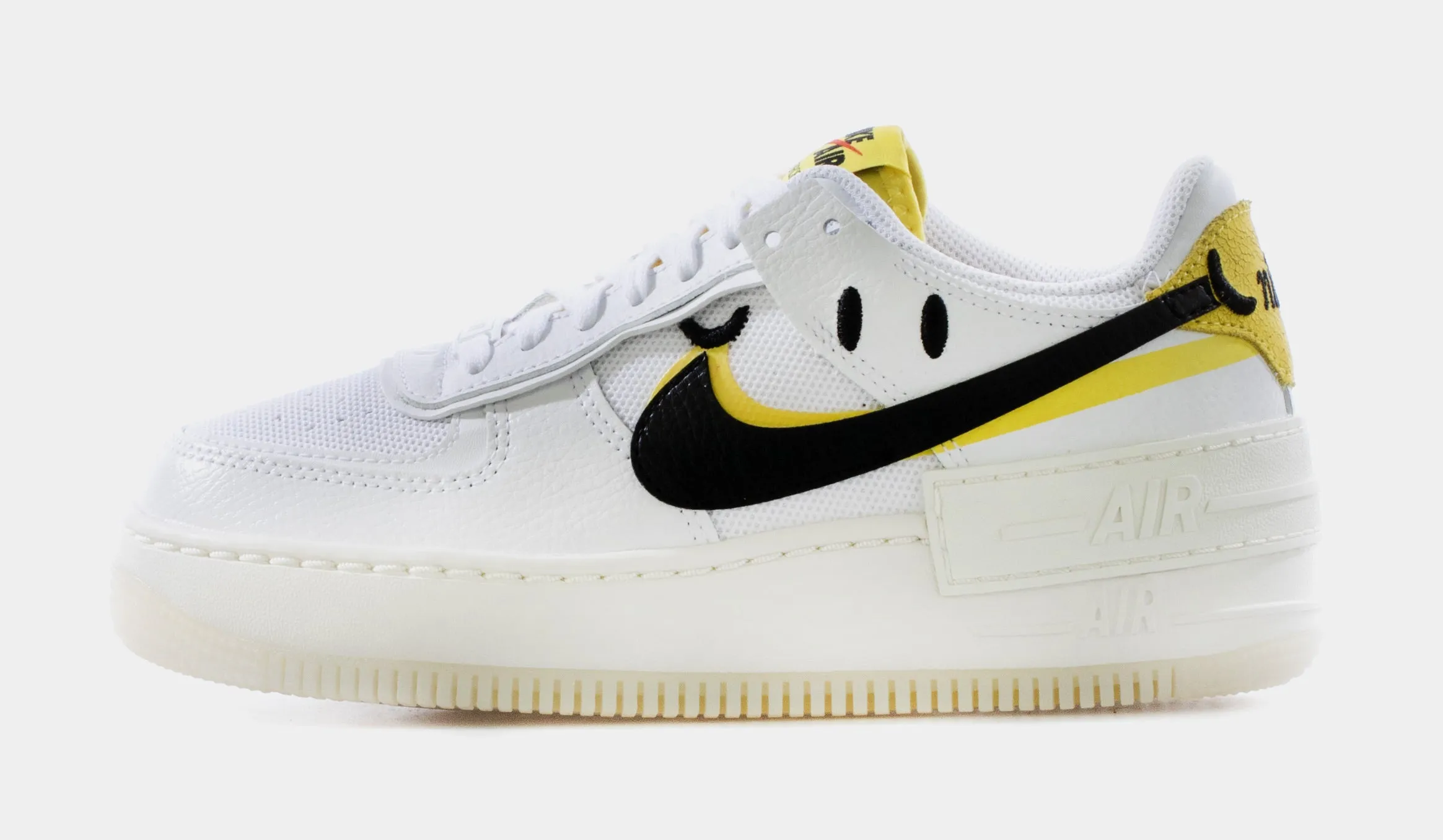 Air Force 1 Shadow Smile Womens Lifestyle Shoes (White/Yellow)