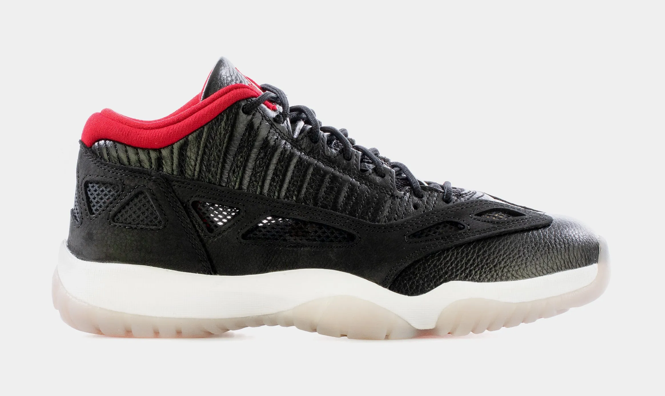 Air Jordan 11 Low IE Bred Mens Lifestyle Shoe (Black/White/True Red)