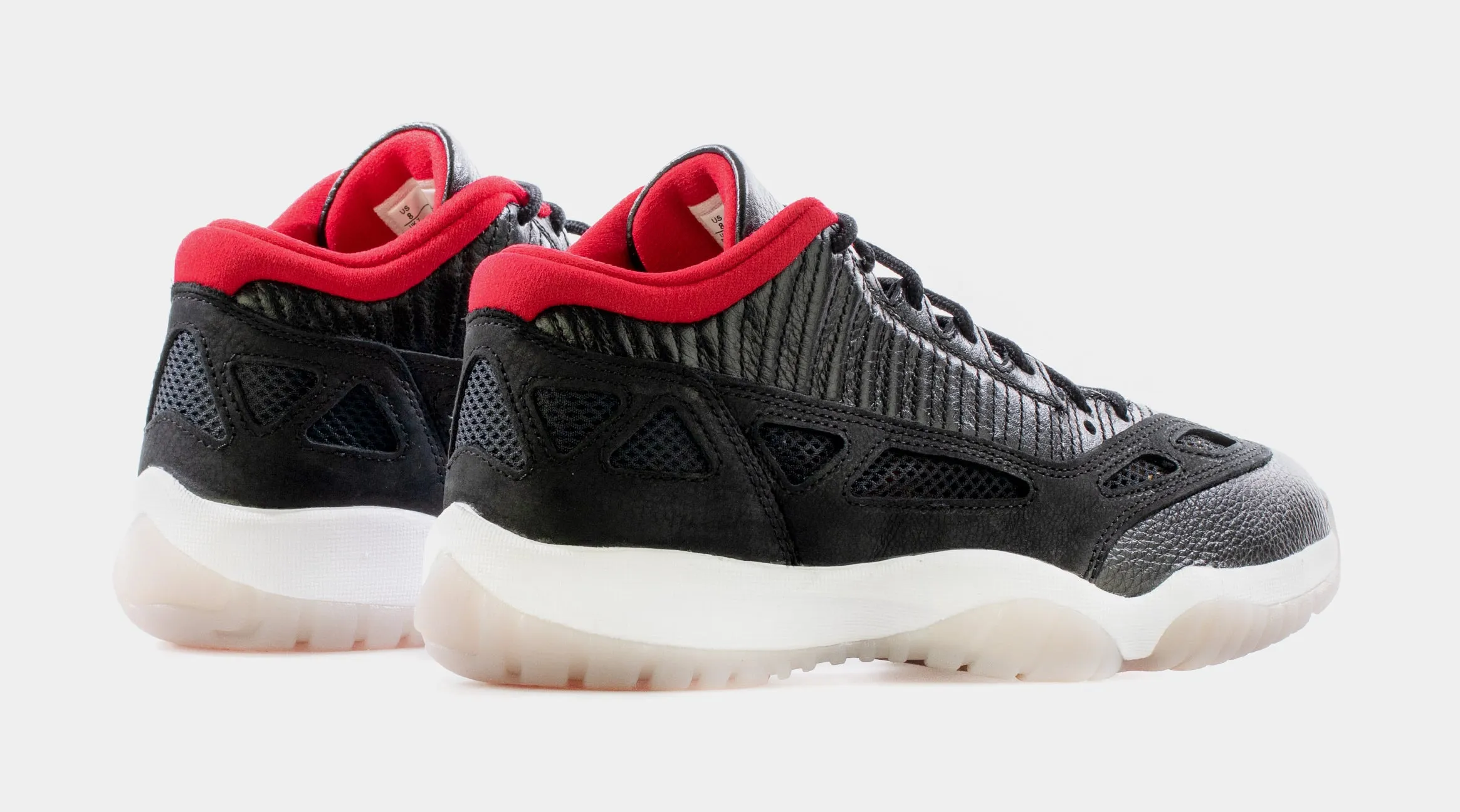 Air Jordan 11 Low IE Bred Mens Lifestyle Shoe (Black/White/True Red)