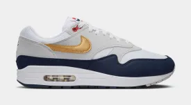 Air Max 1 Mens Running Shoes (Obsidian/White/Light Smoke Grey/Metallic Gold)