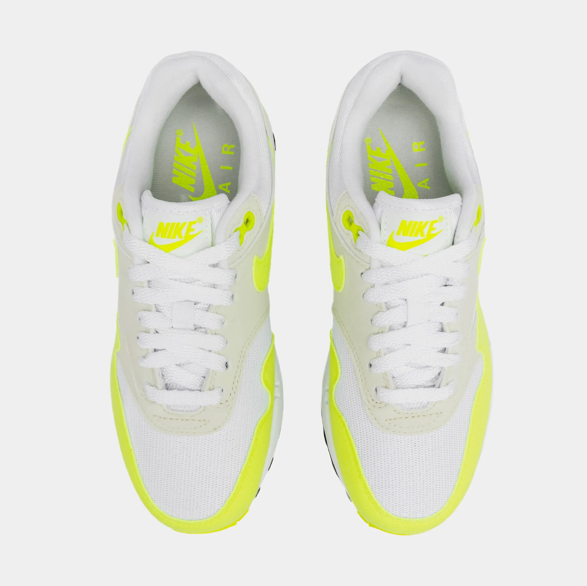 Air Max 1 Volt Suede Womens Running Shoes (Volt/White)