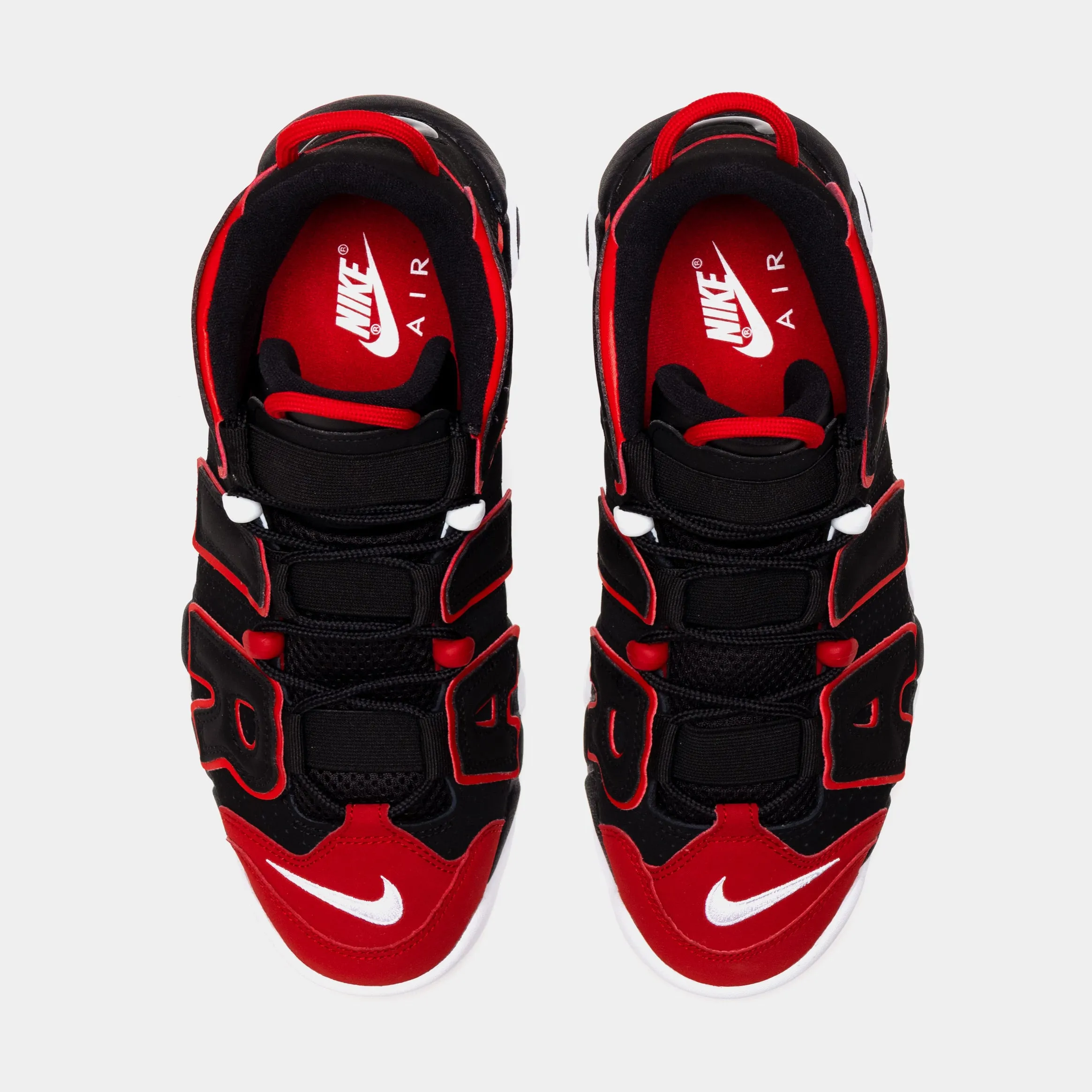 Air More Uptempo Red Toe Mens Basketball Shoes (Black/Red)