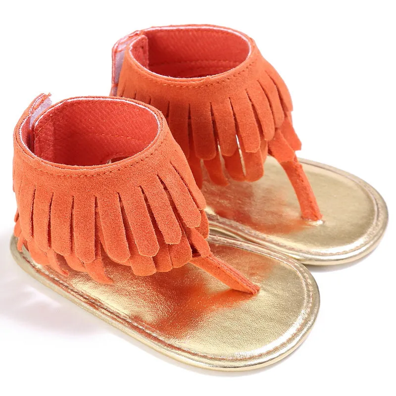 Baby Girl Toddler Shoes Multicolor Tassel Soft Sole Flip-flop Sandals Toddler Shoes