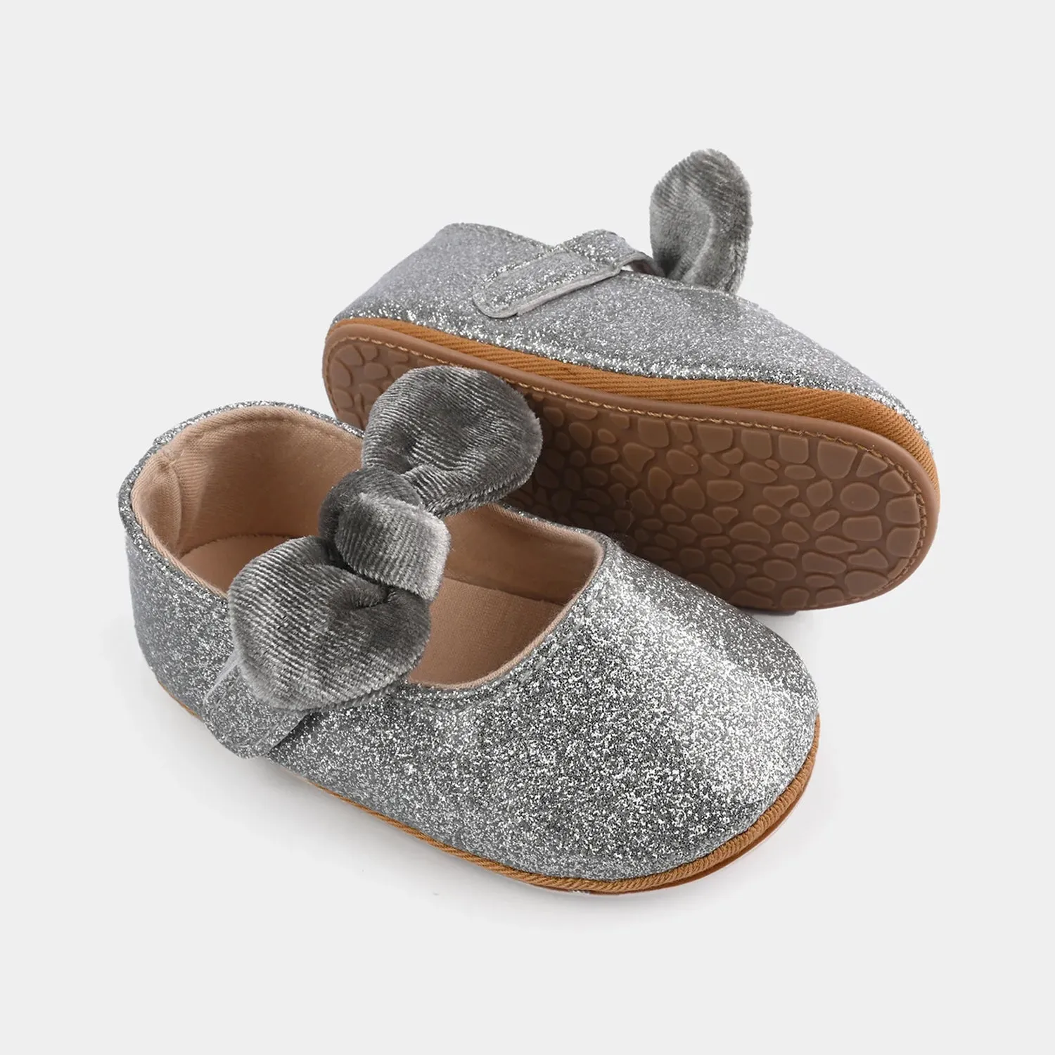 Baby Girls Shoes E128-SILVER