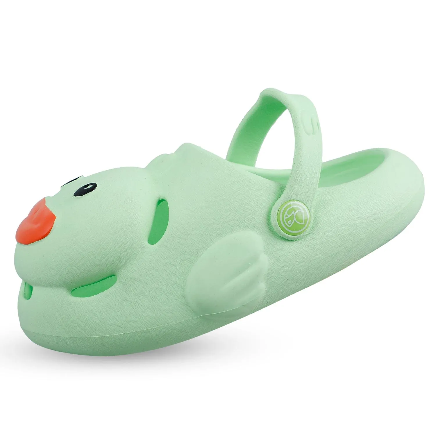 Baby Moo Swimming Duck Waterproof Anti-Skid Sling Back Clogs - Green