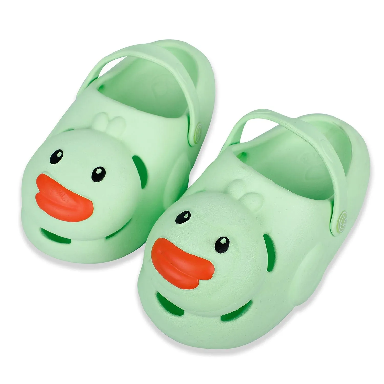 Baby Moo Swimming Duck Waterproof Anti-Skid Sling Back Clogs - Green