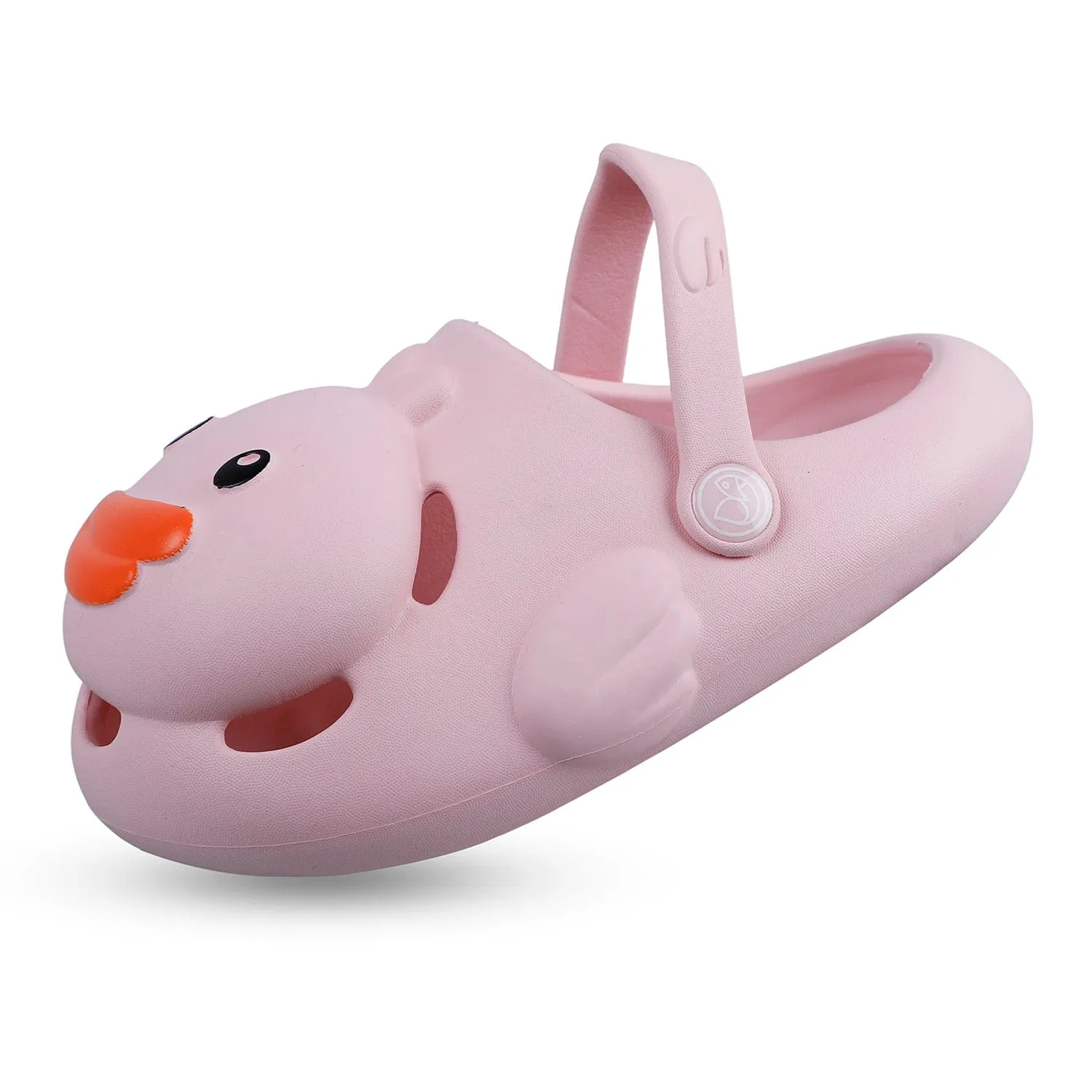 Baby Moo Swimming Duck Waterproof Anti-Skid Sling Back Clogs - Pink