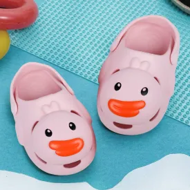 Baby Moo Swimming Duck Waterproof Anti-Skid Sling Back Clogs - Pink