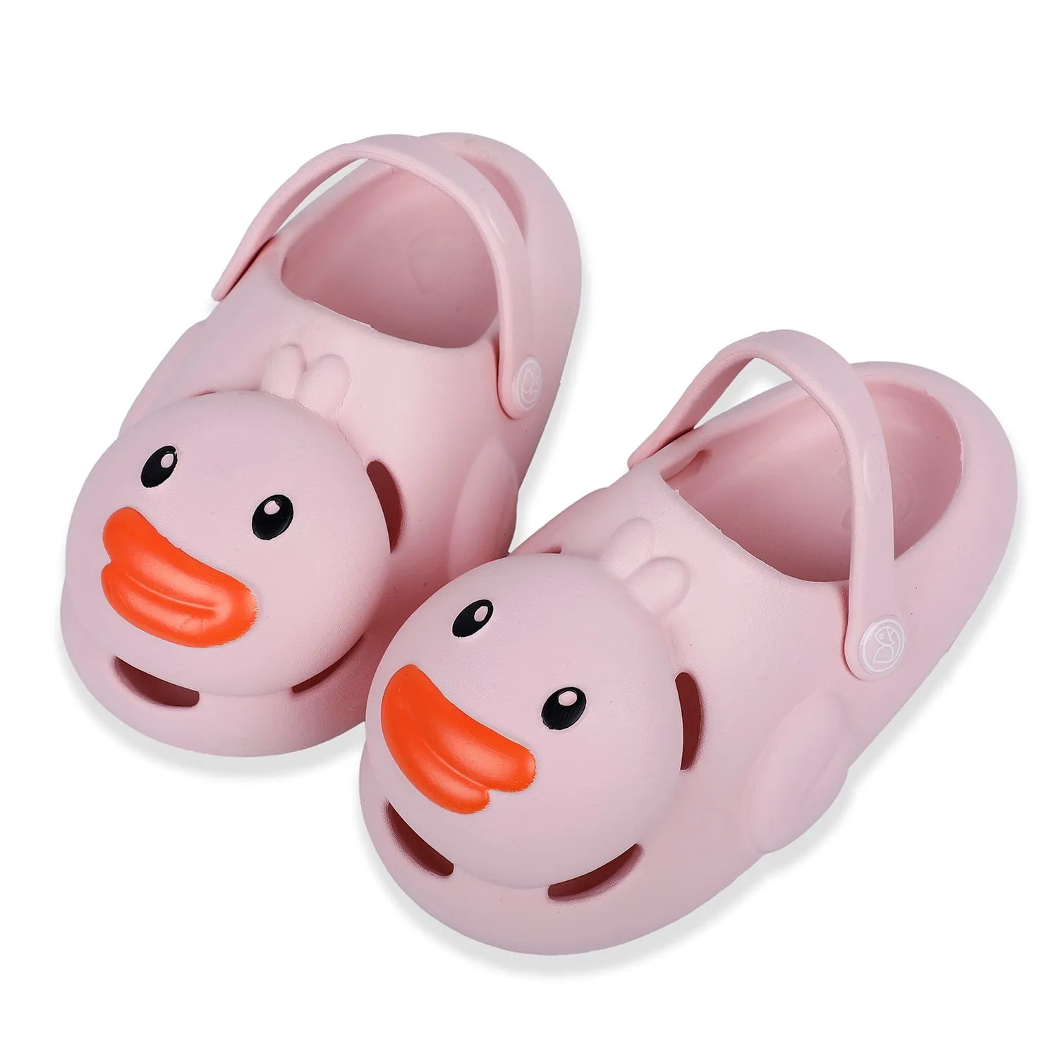 Baby Moo Swimming Duck Waterproof Anti-Skid Sling Back Clogs - Pink