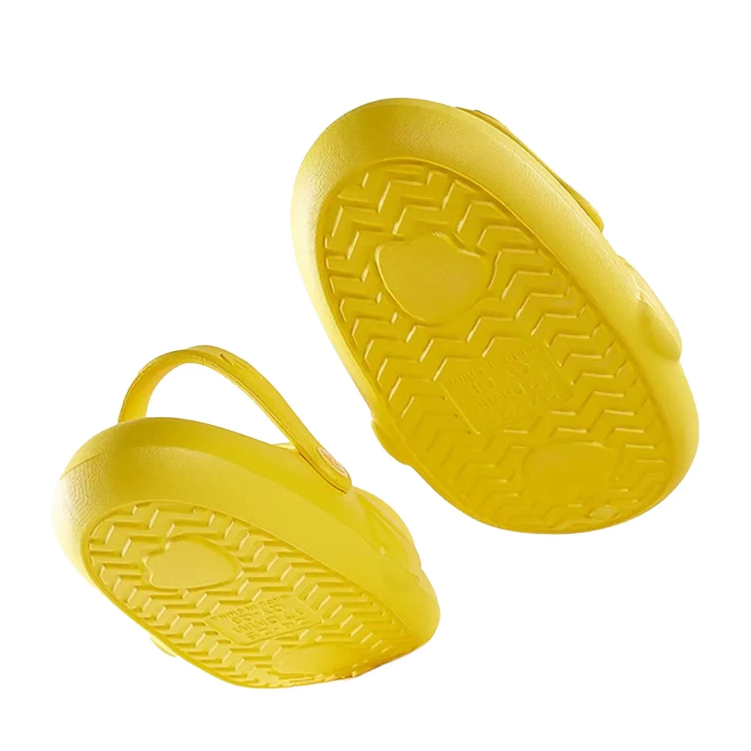 Baby Moo Swimming Duck Waterproof Anti-Skid Sling Back Clogs - Yellow