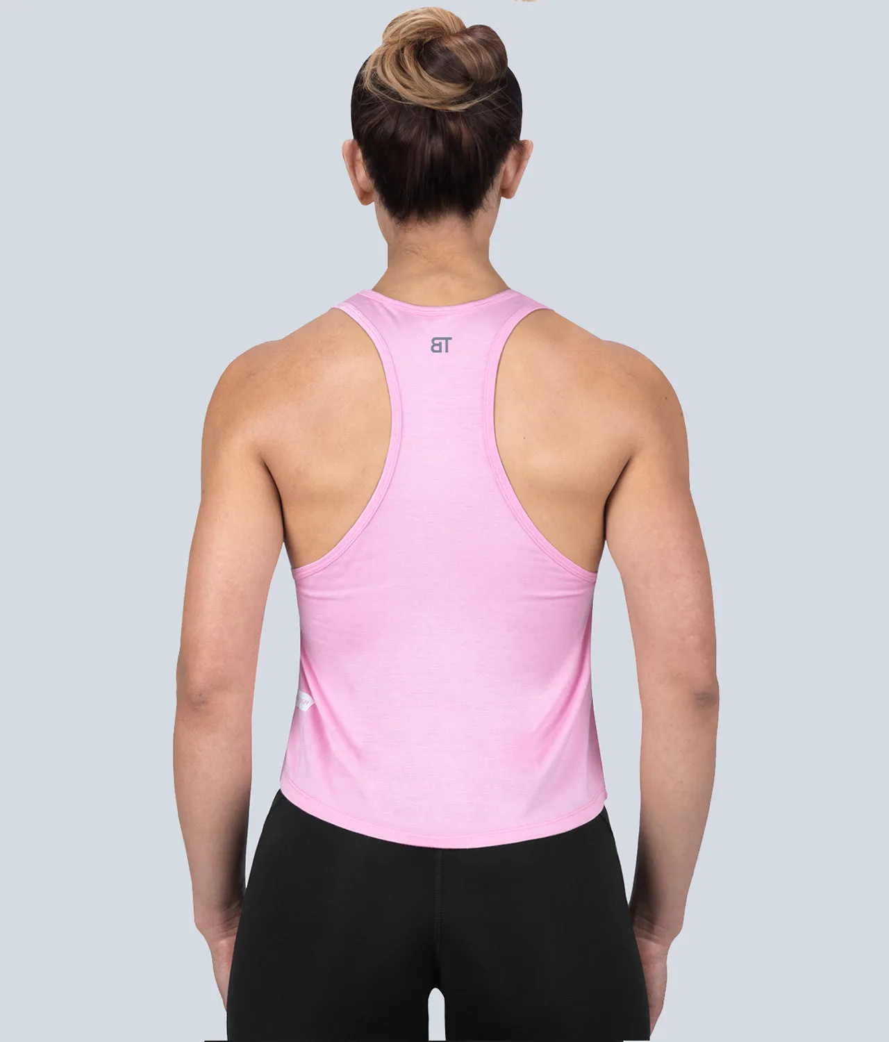 Born Tough Limitless Pink Sheer Running Tank Top for Women