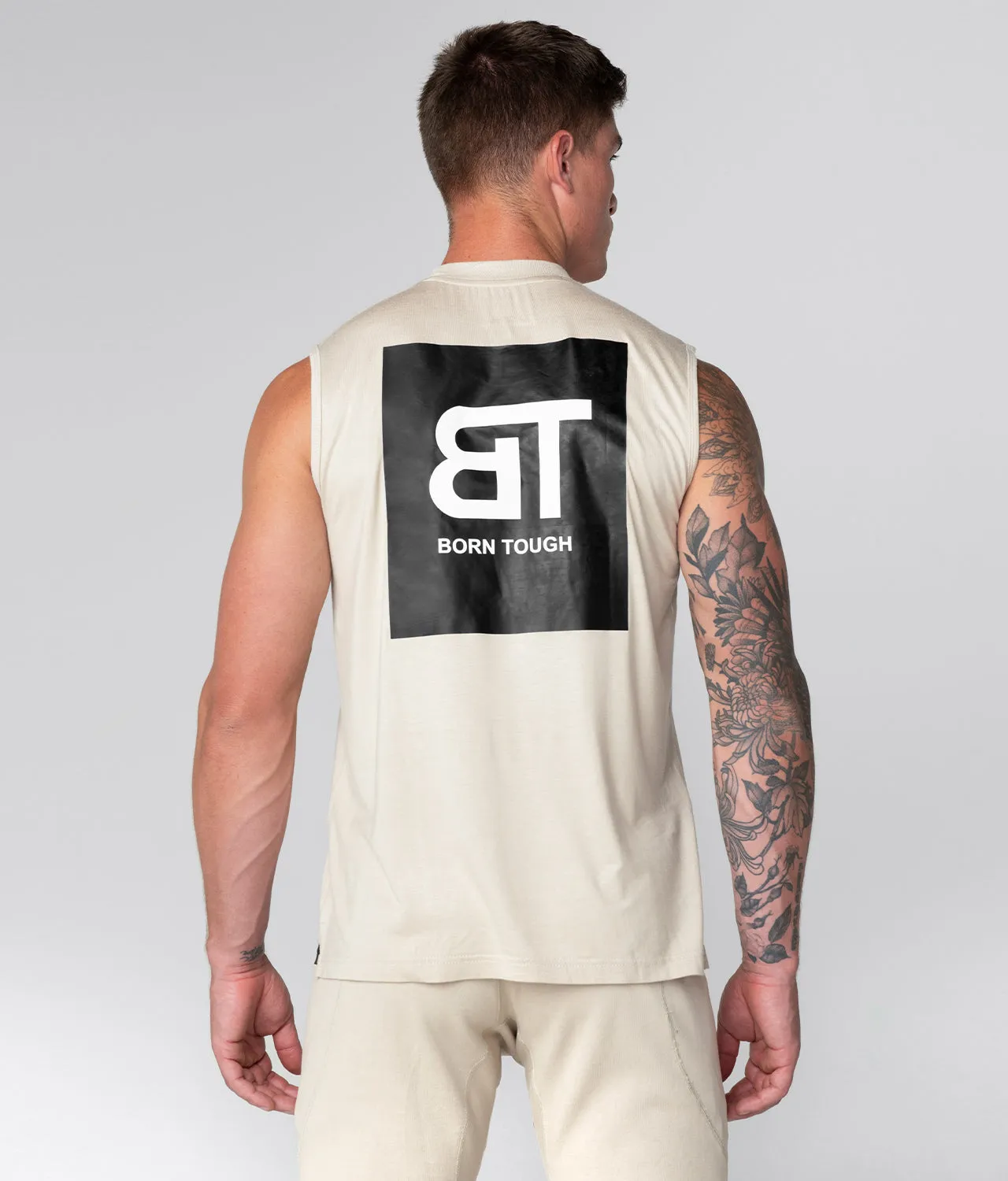 Born Tough Stone Sleeveless Running Shirt For Men