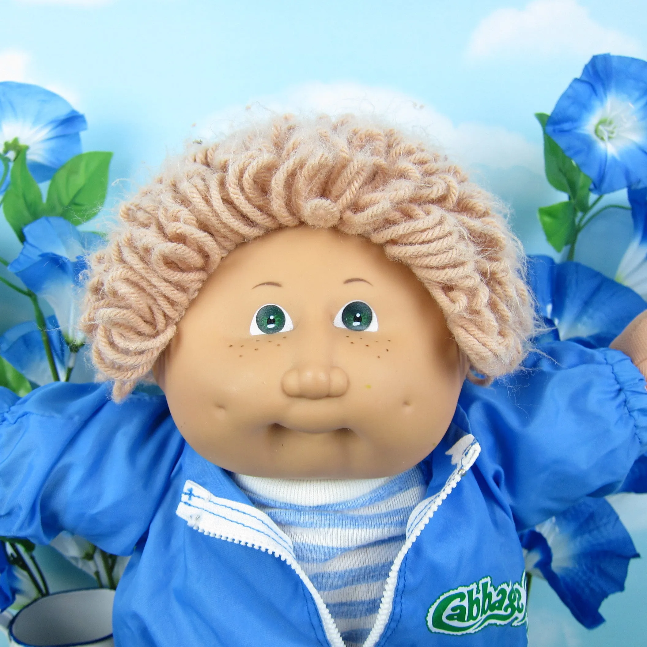 Cabbage Patch Kids Doll - Boy, Light Brown Hair, Green Eyes, Freckles, Dimples