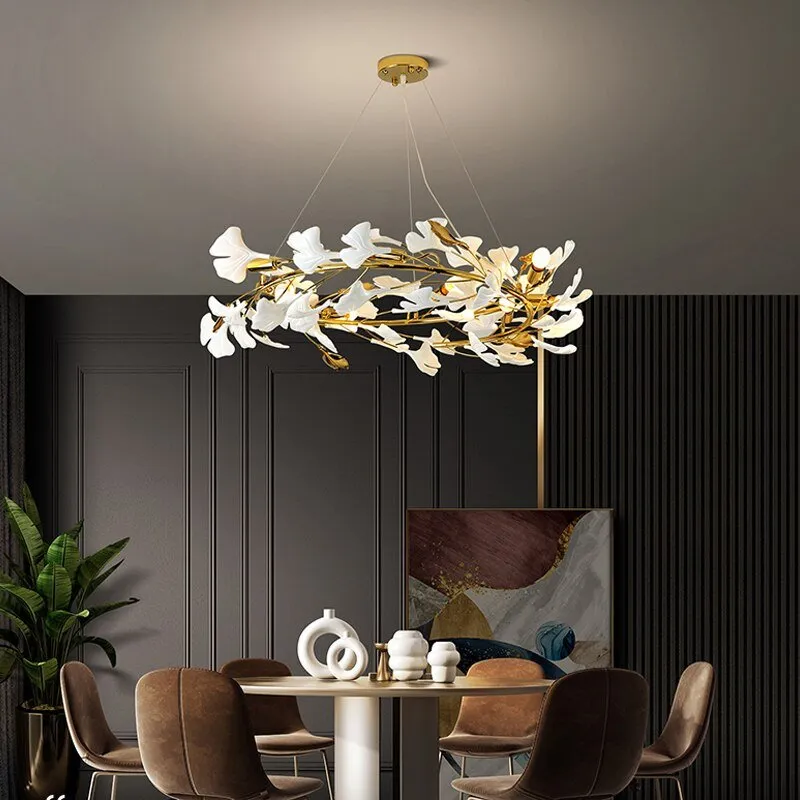 Ceramic Petals Modern Creative Design Chandelier For Living Room