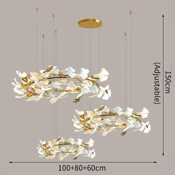 Ceramic Petals Modern Creative Design Chandelier For Living Room