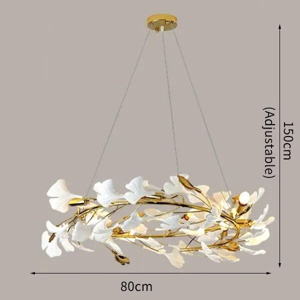 Ceramic Petals Modern Creative Design Chandelier For Living Room