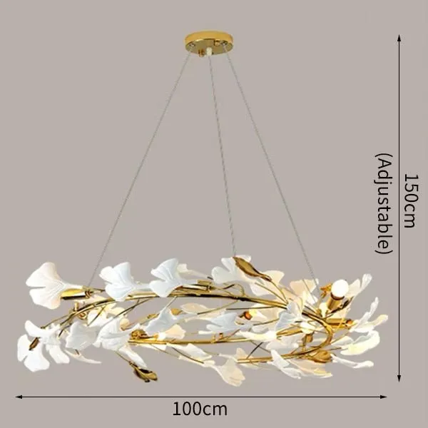 Ceramic Petals Modern Creative Design Chandelier For Living Room