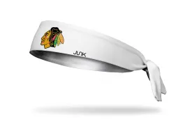 Chicago Blackhawks: Logo White Tie Headband