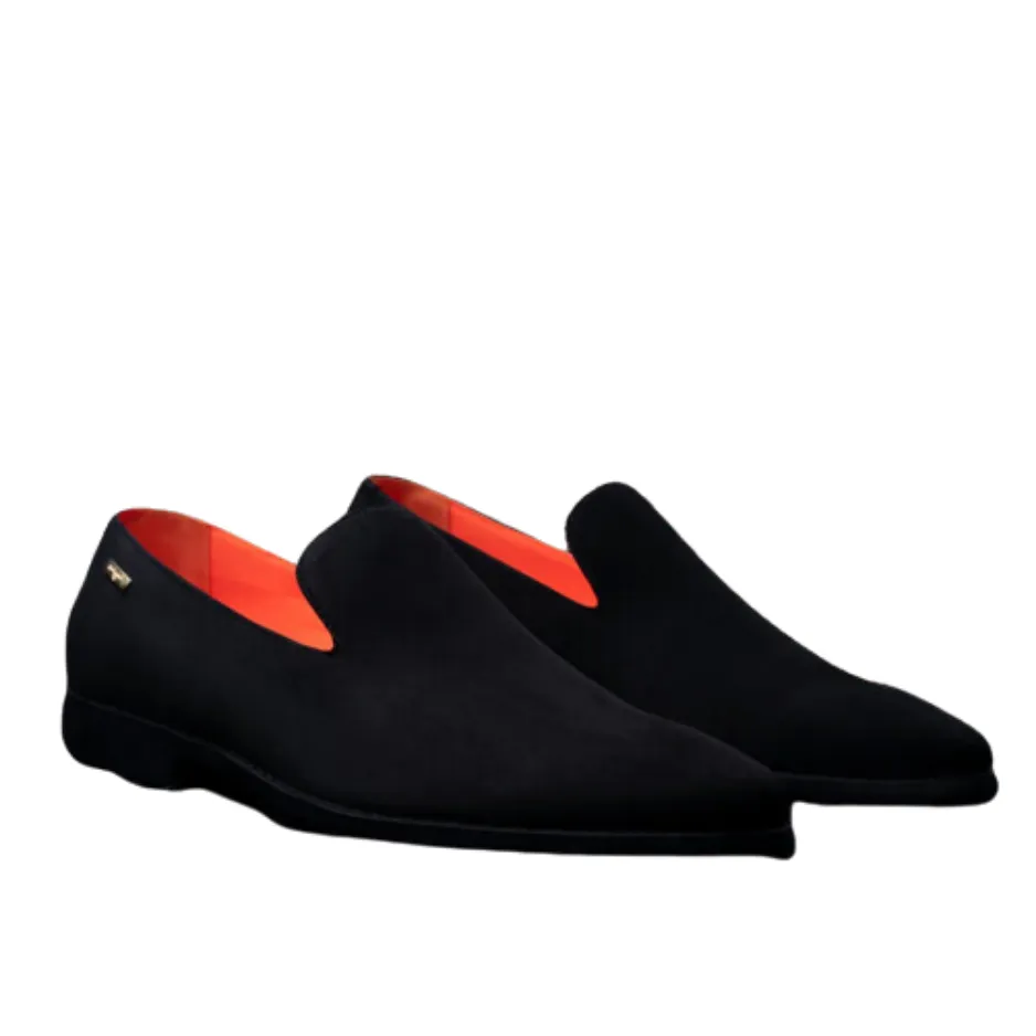 CLASSIC PLAIN SUEDE LOAFER BLACK THE ALPHA