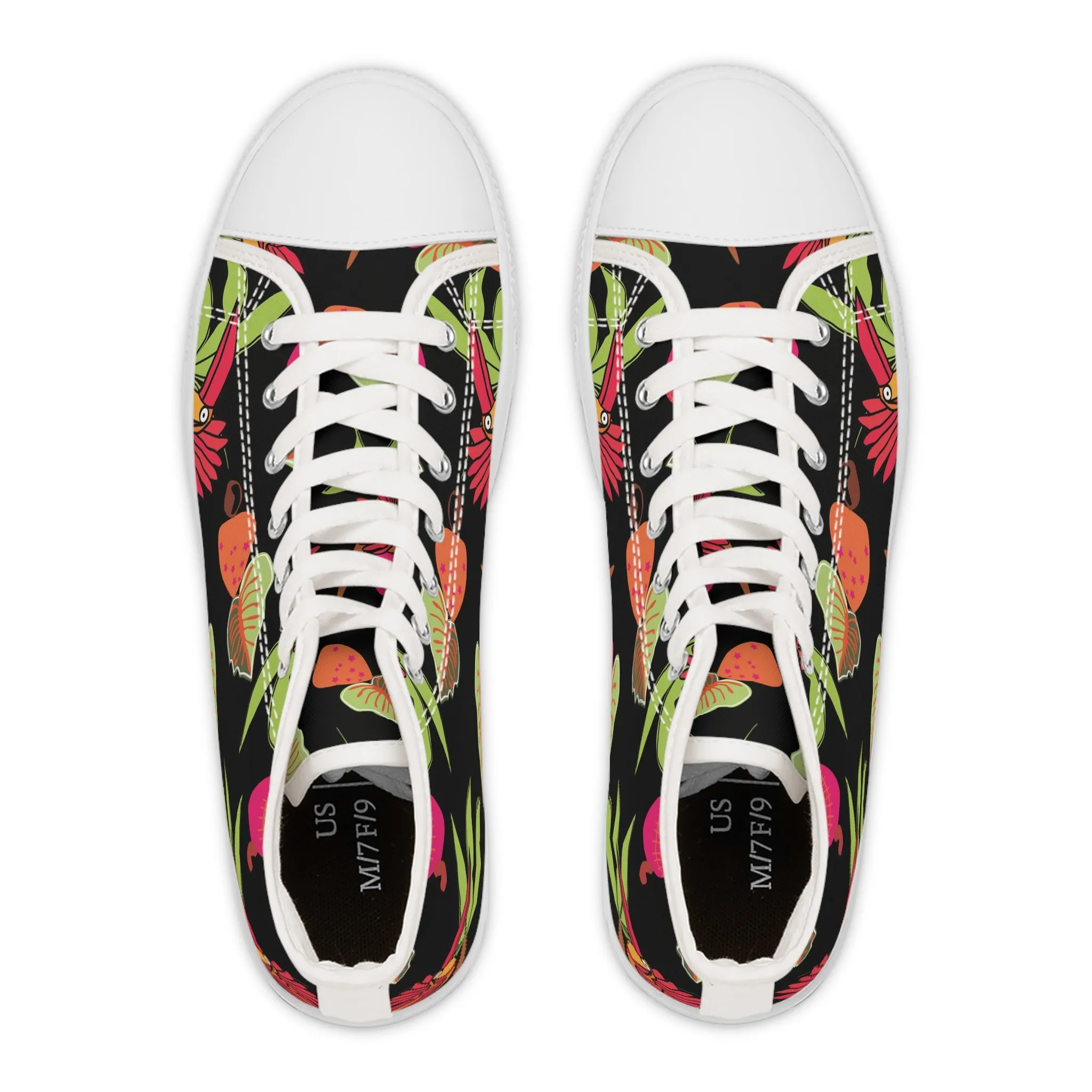 Colored Toucan Birds Women's High Top Sneakers