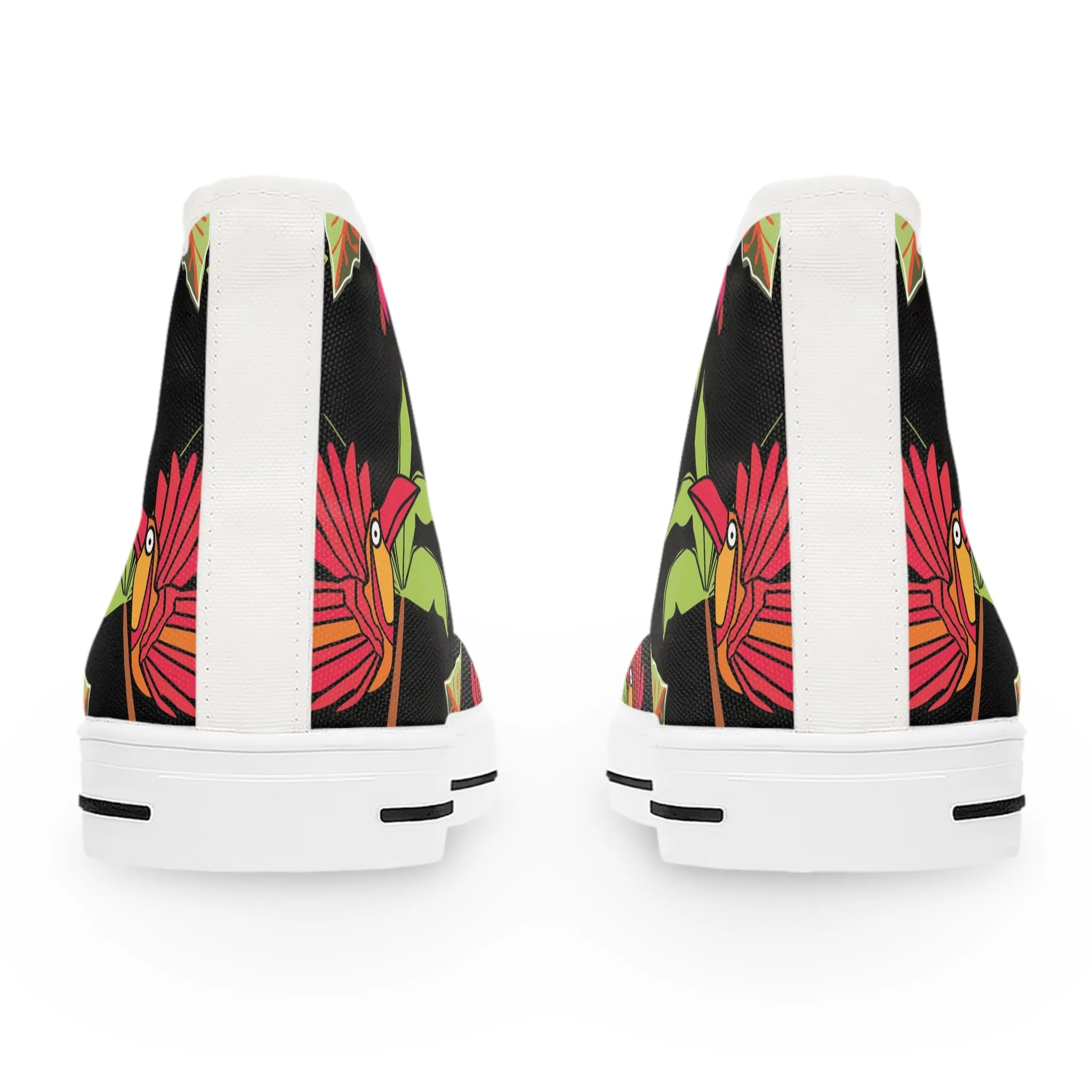 Colored Toucan Birds Women's High Top Sneakers