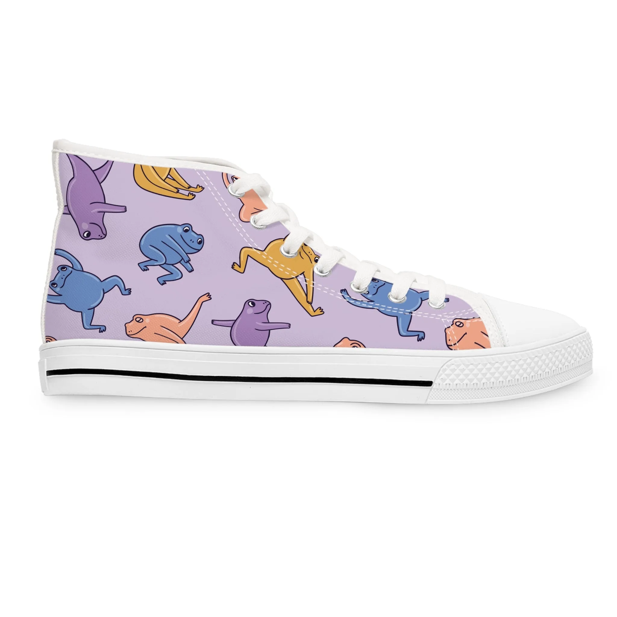 Colorful Frogs Women's High Top Sneakers