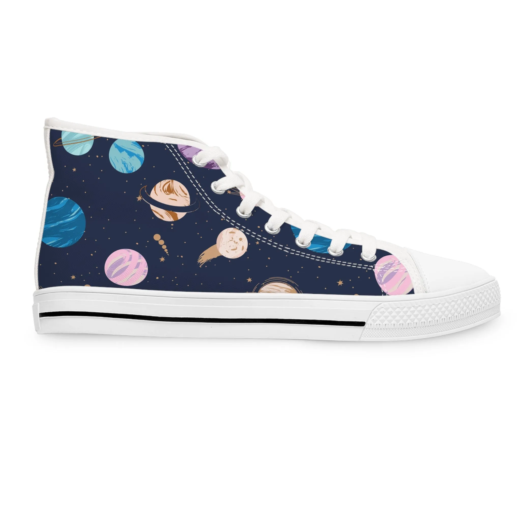 Cosmic Planets Women's High Top Sneakers