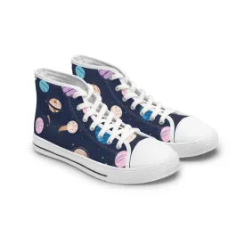 Cosmic Planets Women's High Top Sneakers