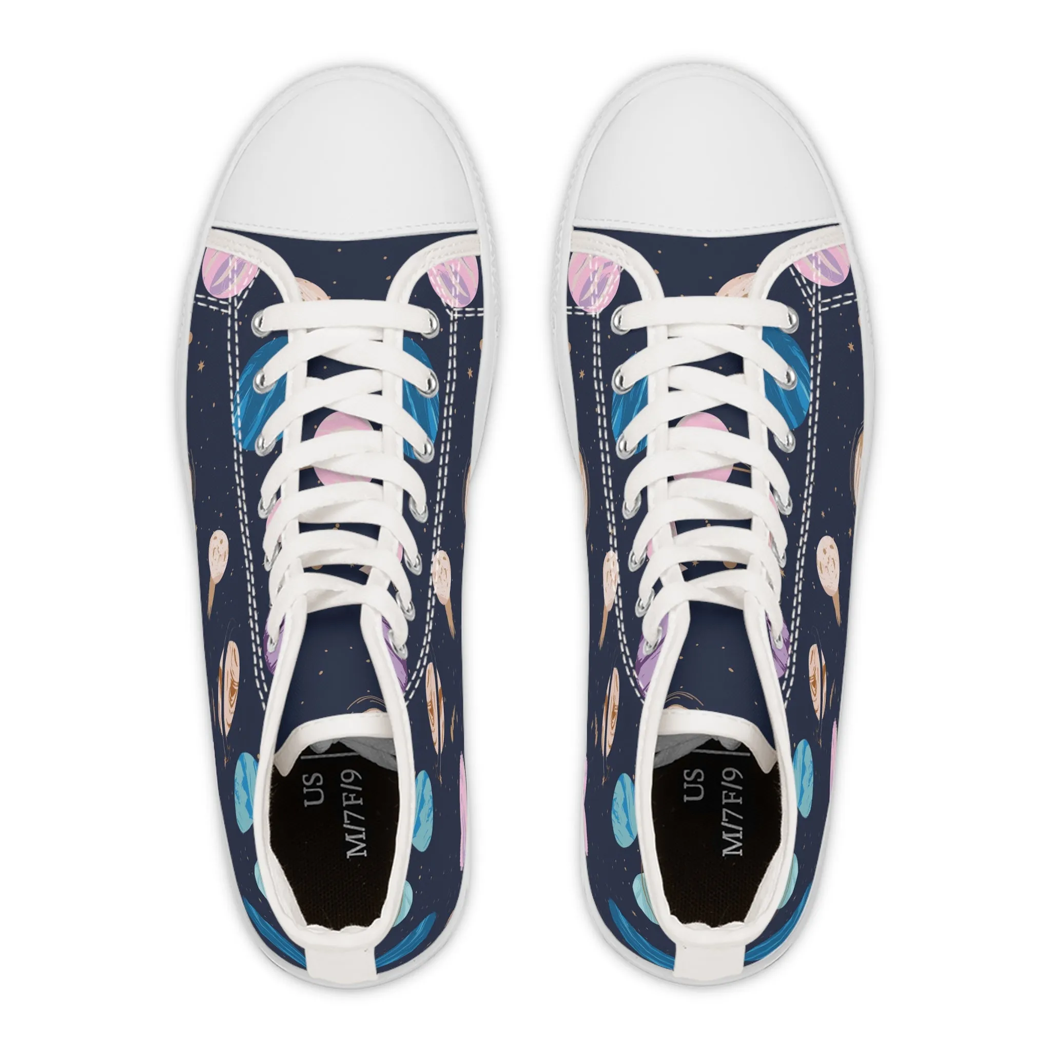 Cosmic Planets Women's High Top Sneakers