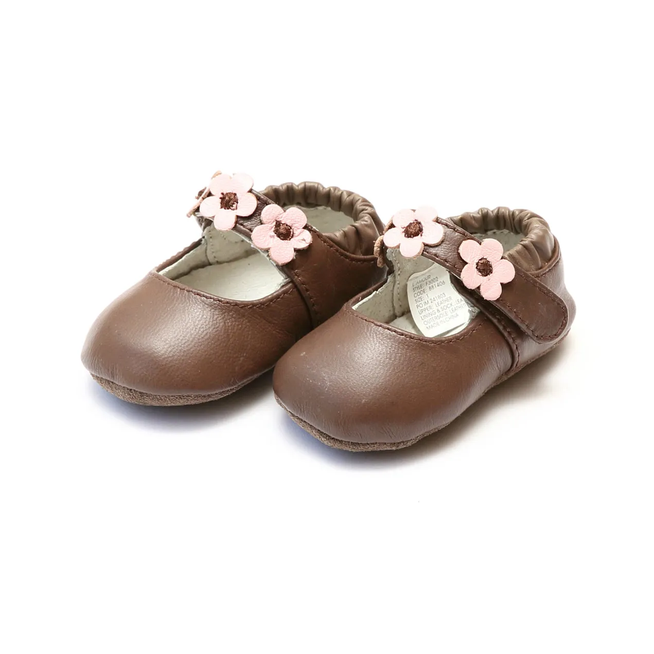 Crib Shoes Soft Leather Flower Strap Crib Mary Jane (Infant) | Hope