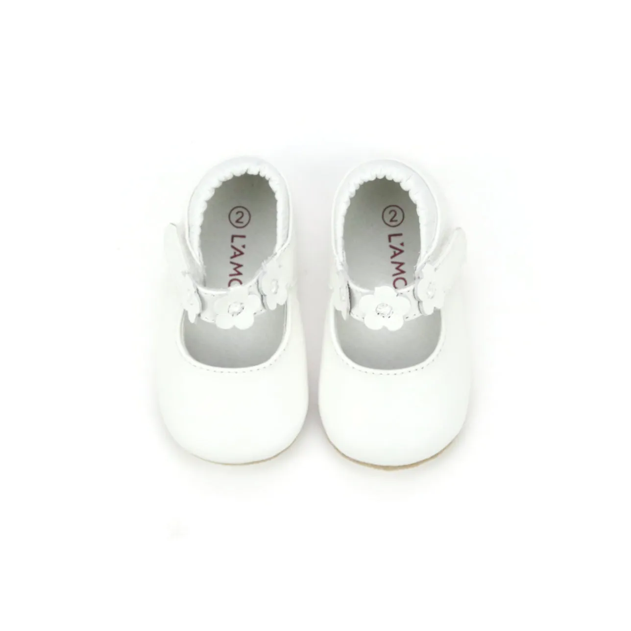 Crib Shoes Soft Leather Flower Strap Crib Mary Jane (Infant) | Hope