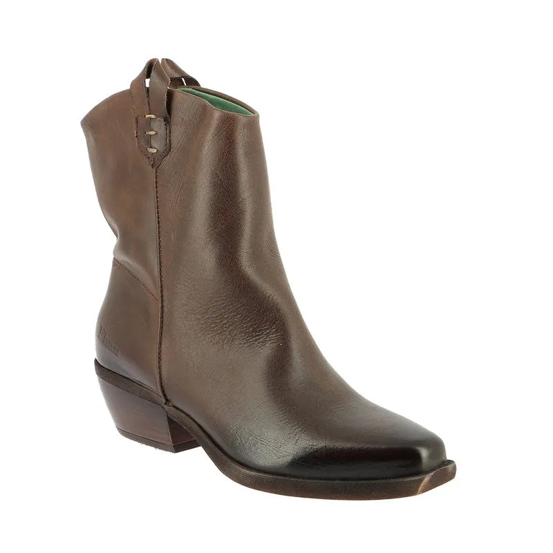 Felmini D209 Brown Western Ankle Boot