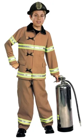 Fire Fighter Deluxe Children's Fancy Dress Costume