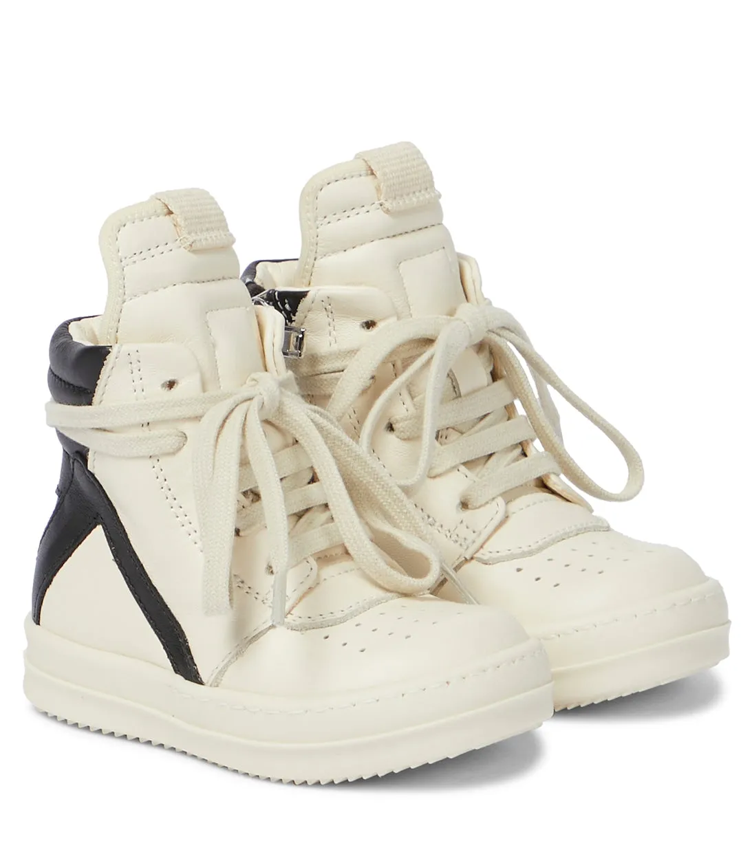 Geo Rick Owens High Top Sneakers, Black