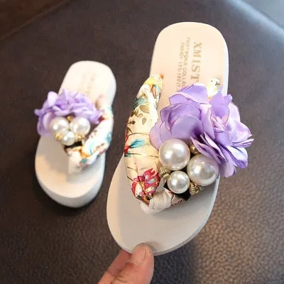 Kids Stylish Non-Slip Big Flower Flip Flops