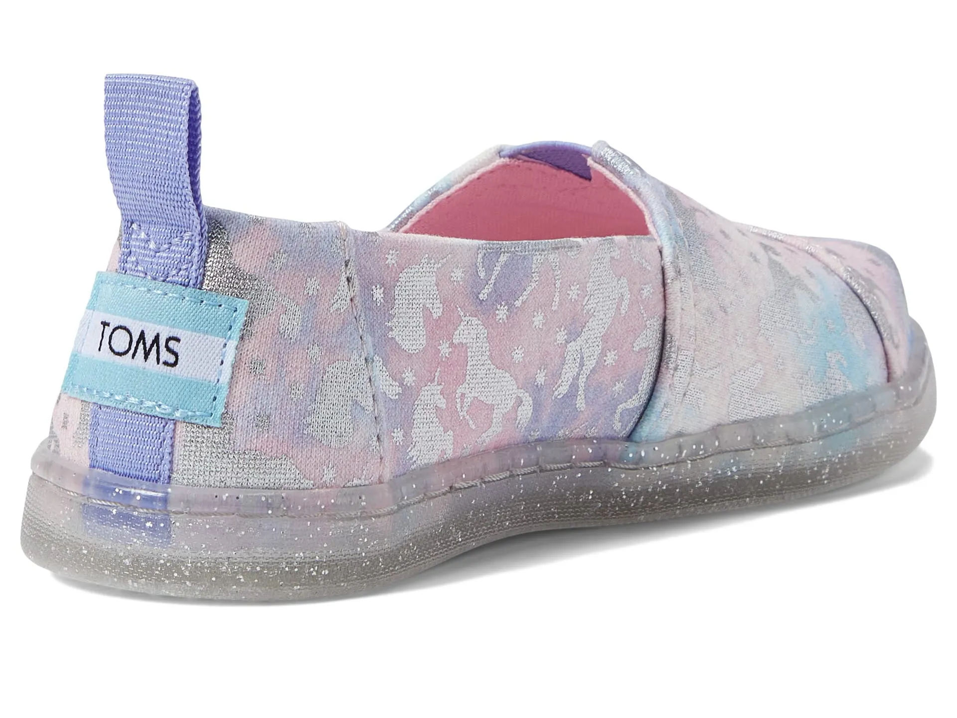 Loafers TOMS Kids Foil Unicorn Tie-Dye Knit Alpargata (Little Kid/Big Kid)