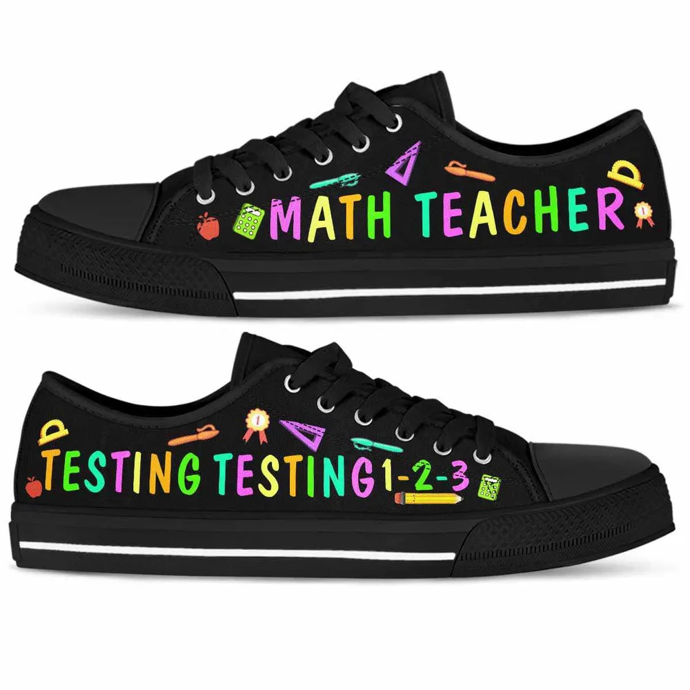 Math Teacher Tools Pattern Testing Low Top Shoes, Teacher Shoes, Low Top Sneakers