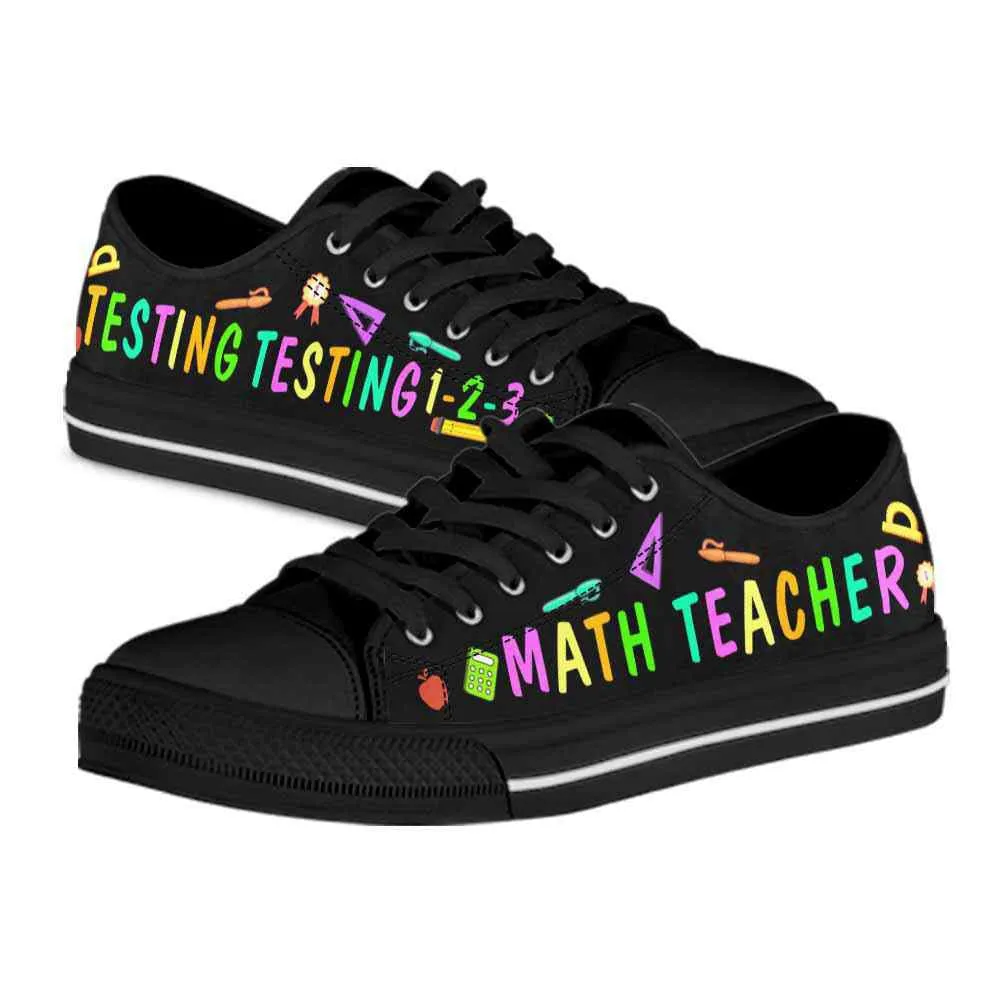 Math Teacher Tools Pattern Testing Low Top Shoes, Teacher Shoes, Low Top Sneakers