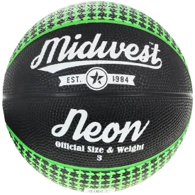 Midwest Neon Basketball Black Green All Sizes Available