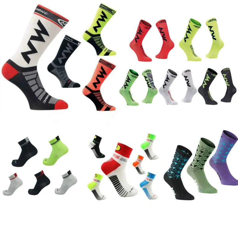 Multi-colored  Men Women Breathable Basketball Socks