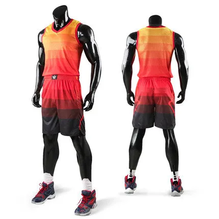 New kids men throwback basketball training jersey set blank college tracksuits breathable basketball jerseys uniforms customized