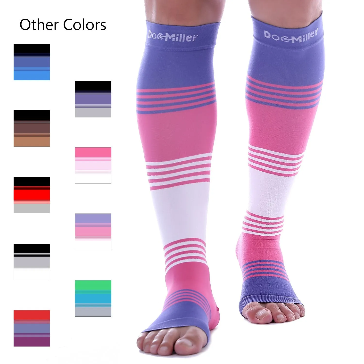 Open Toe Compression Socks 20-30 mmHg 3 Colors