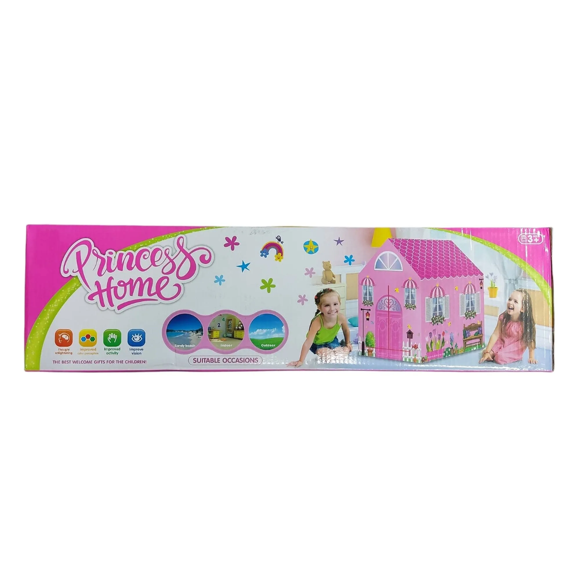 Playtime Foldable Tent House Princess Home - Pink