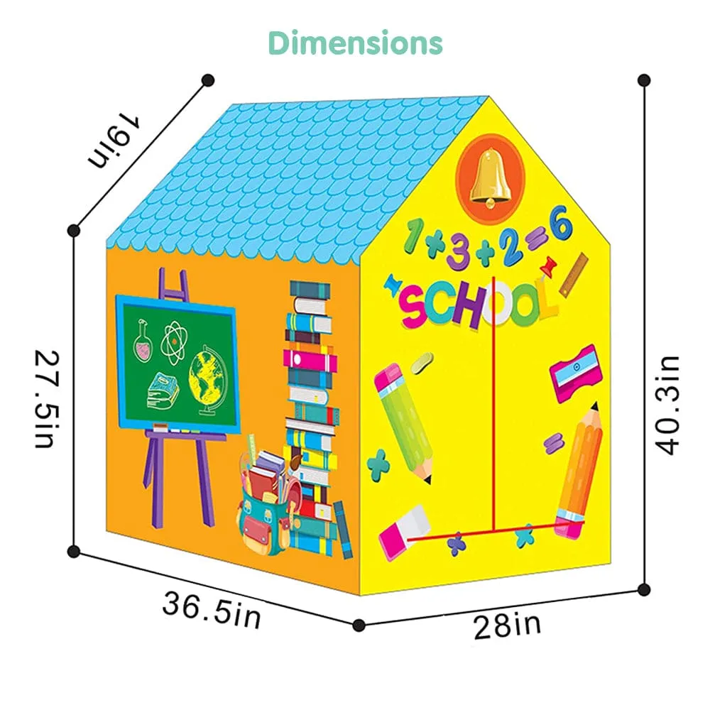 Playtime Foldable Tent House School Time - Multicolour