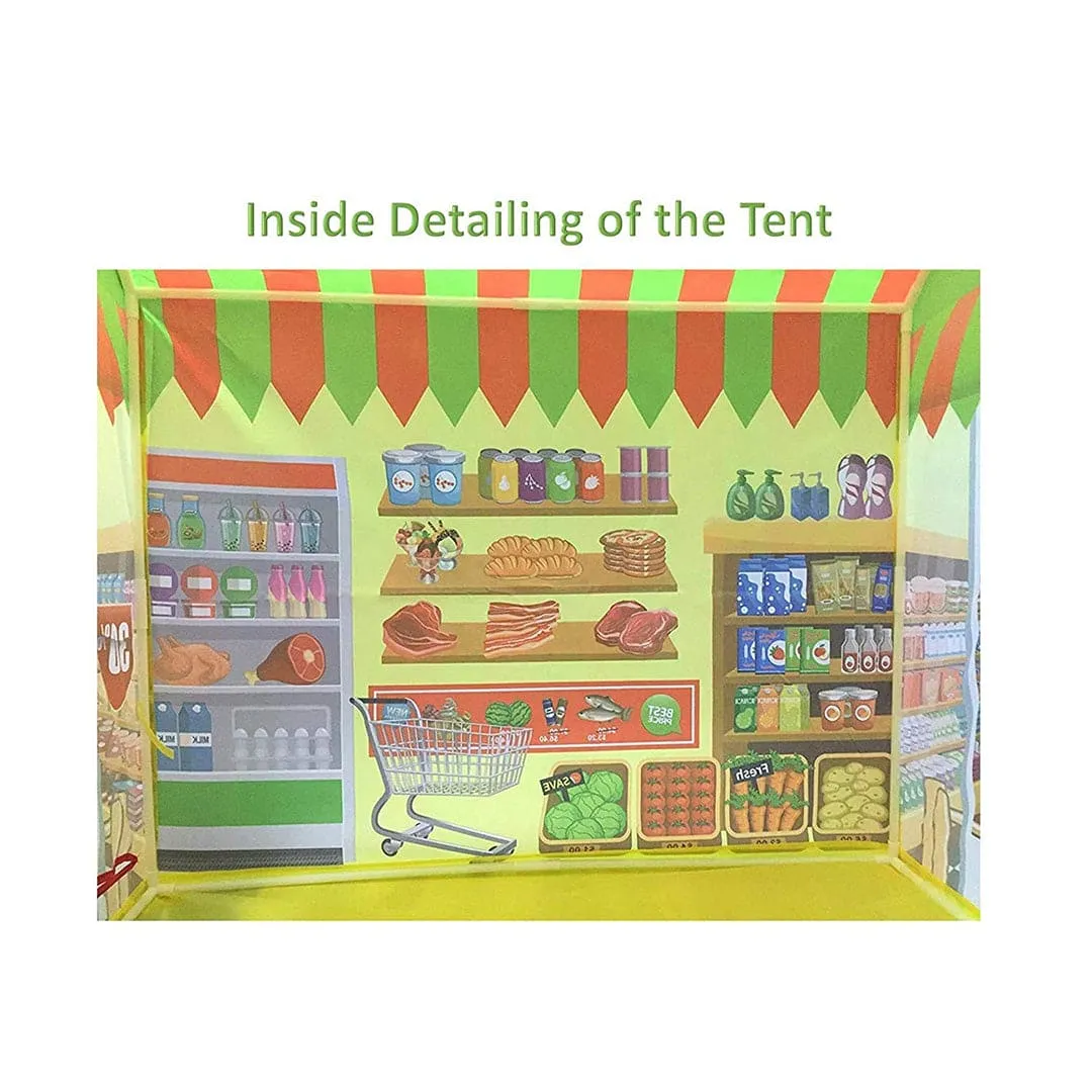 Playtime Foldable Tent House  Supermarket - Multicolour