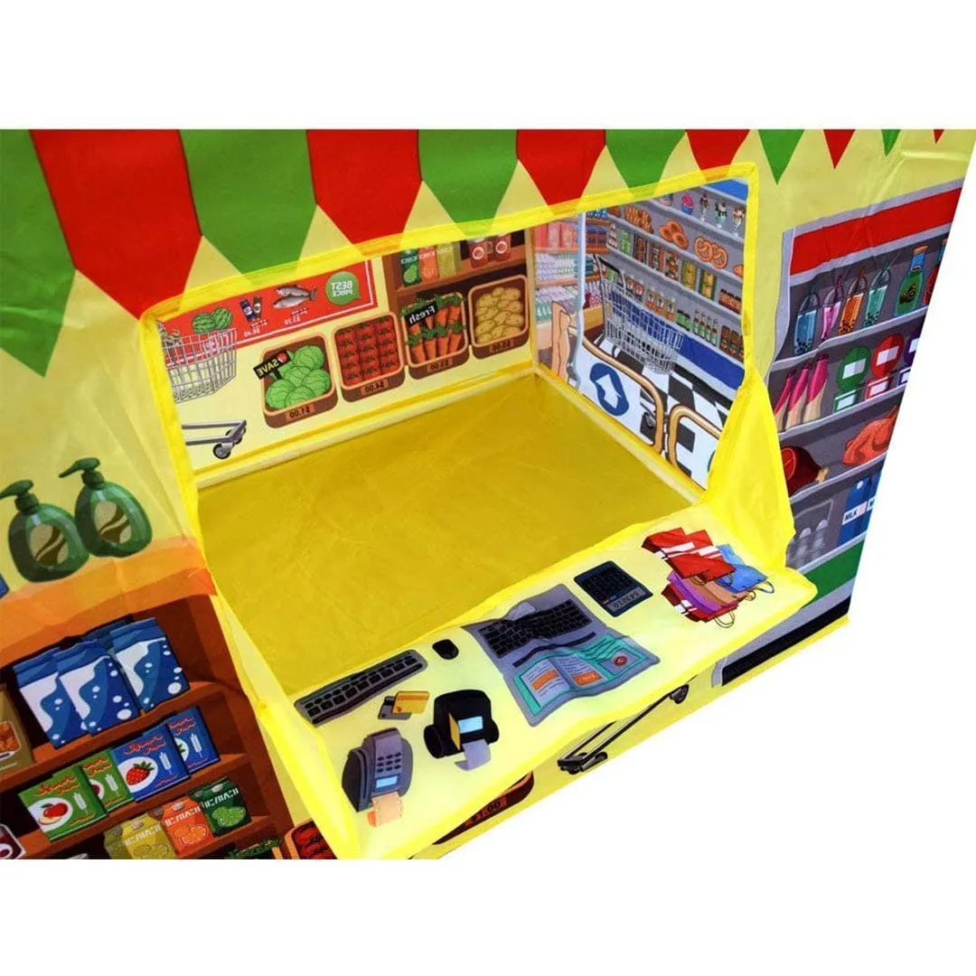 Playtime Foldable Tent House  Supermarket - Multicolour