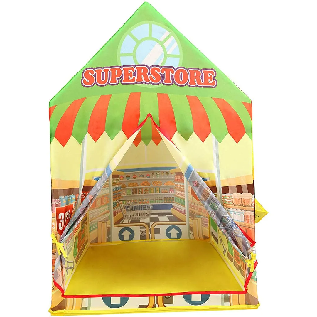 Playtime Foldable Tent House  Supermarket - Multicolour