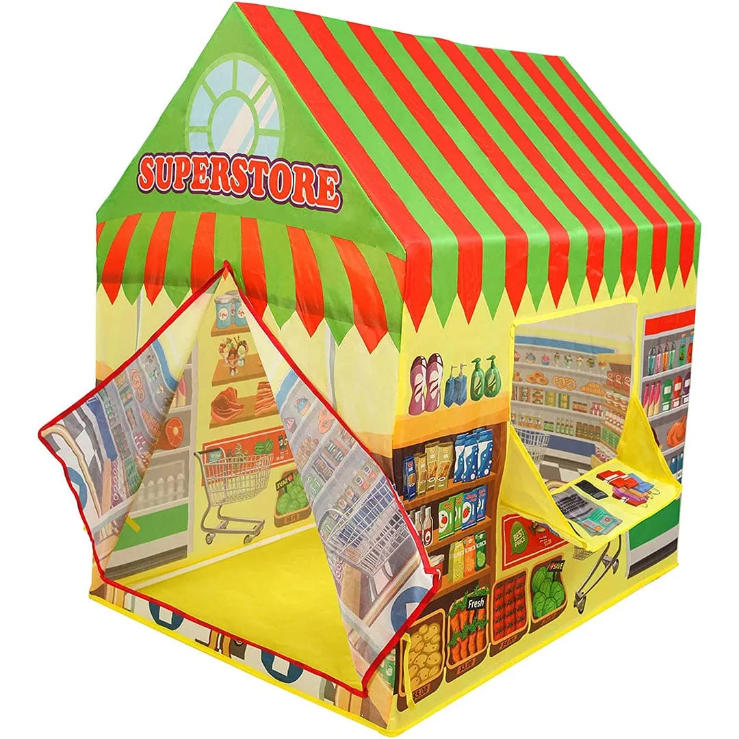 Playtime Foldable Tent House  Supermarket - Multicolour